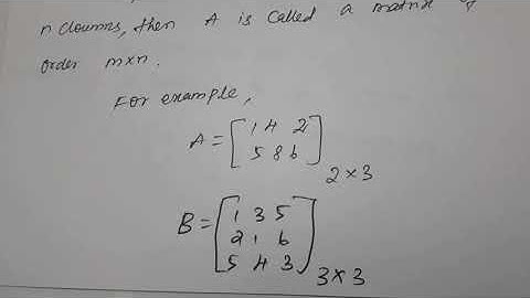 11th Business Maths Chapter 1 Matrices and Determinants - Class 1