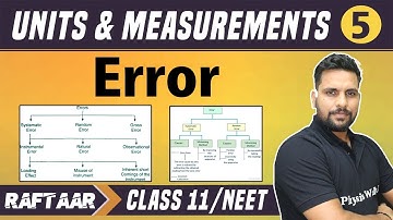 Units and Measurement 05 || Error || Class 11/NEET || RAFTAAR