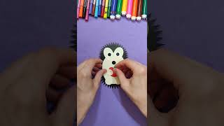 Funny simple hedgehog 🦔 #creative #ideas #activities #tutorial #papercraft #painting #hedgehog