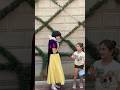Disneyland 2025 Snow White Walking People Watching Main Street USA Walt Disney