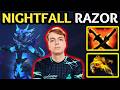 🔥 Rank 1 NIGHTFALL RAZOR Carry — 17000 MMR Madness 🔥 Dota 2 Gameplay