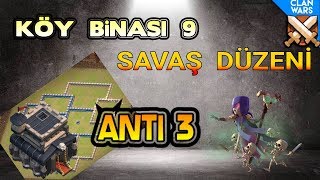 Köy Bi̇nasi 9 Anti̇ 3 Klan Savaşi Düzeni̇ - Clash Of Clans