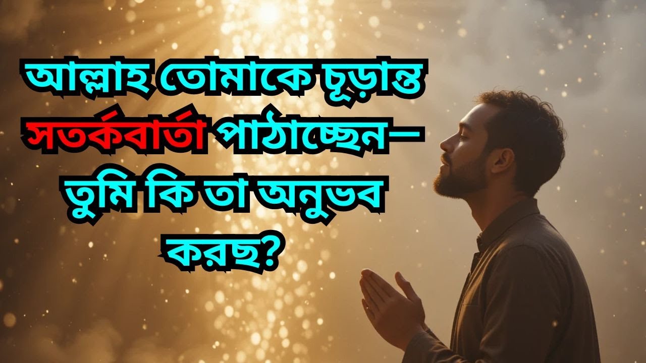 আল্লাহ তোমাকে চূড়ান্ত সতর্কবার্তা পাঠাচ্ছেন—তুমি কি তা অনুভব করছ?