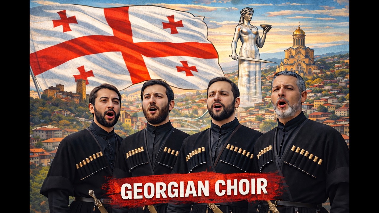 Почувствуйте Грузию: грузинская народная музыка, мужской хор и летние виды Тбилиси в потрясающем кач