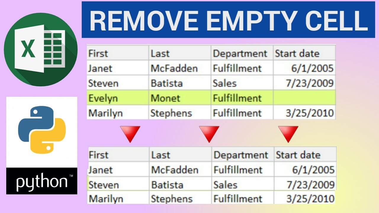 Remove Null Values From Excel File Using Python Remove