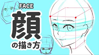 5分でわかる 顔の描き方 How To Draw Anime Face 5 Min Learning Youtube