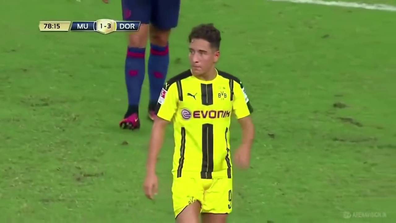 Emre Mor Debut for Dortmund vs Manchester United 2016-17 HD