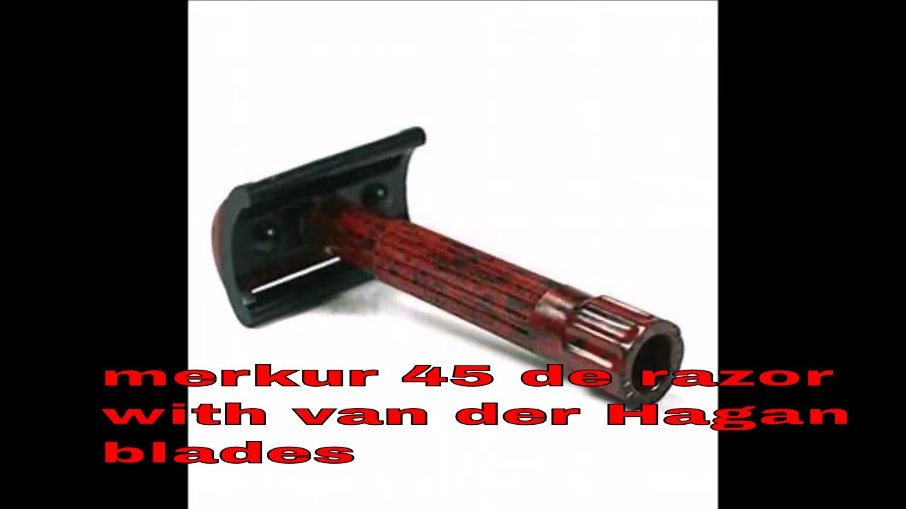 Merkur 45  Bakelite black & red de razor  & van der hagan razors