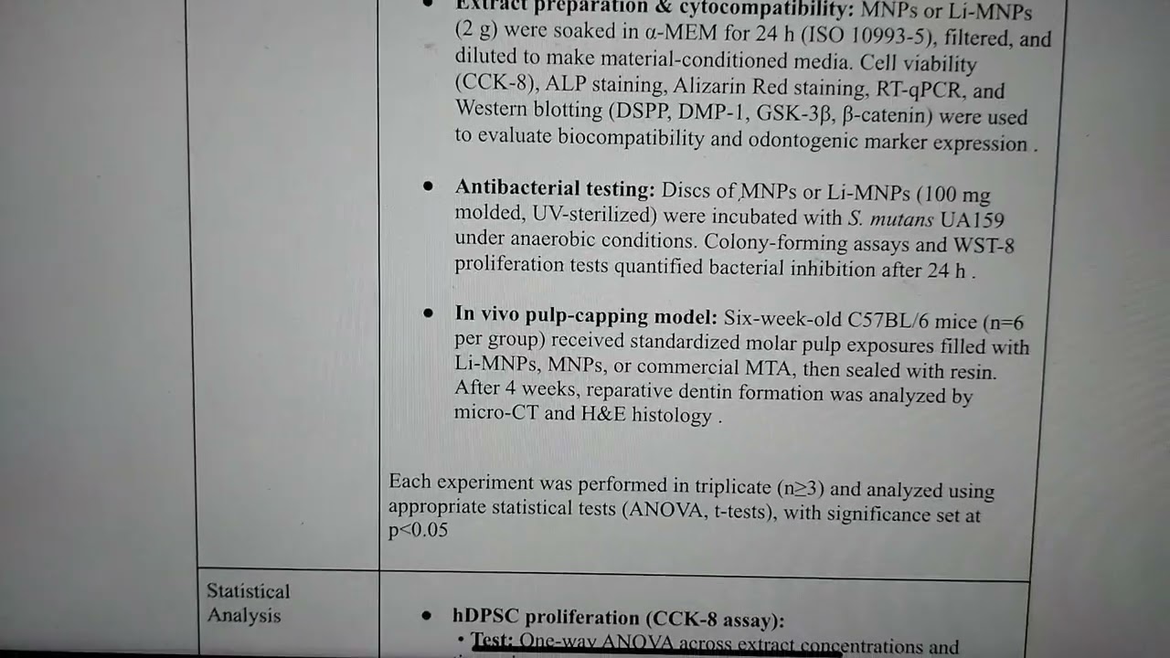 Nanoparticle Enhanced Dental Materials