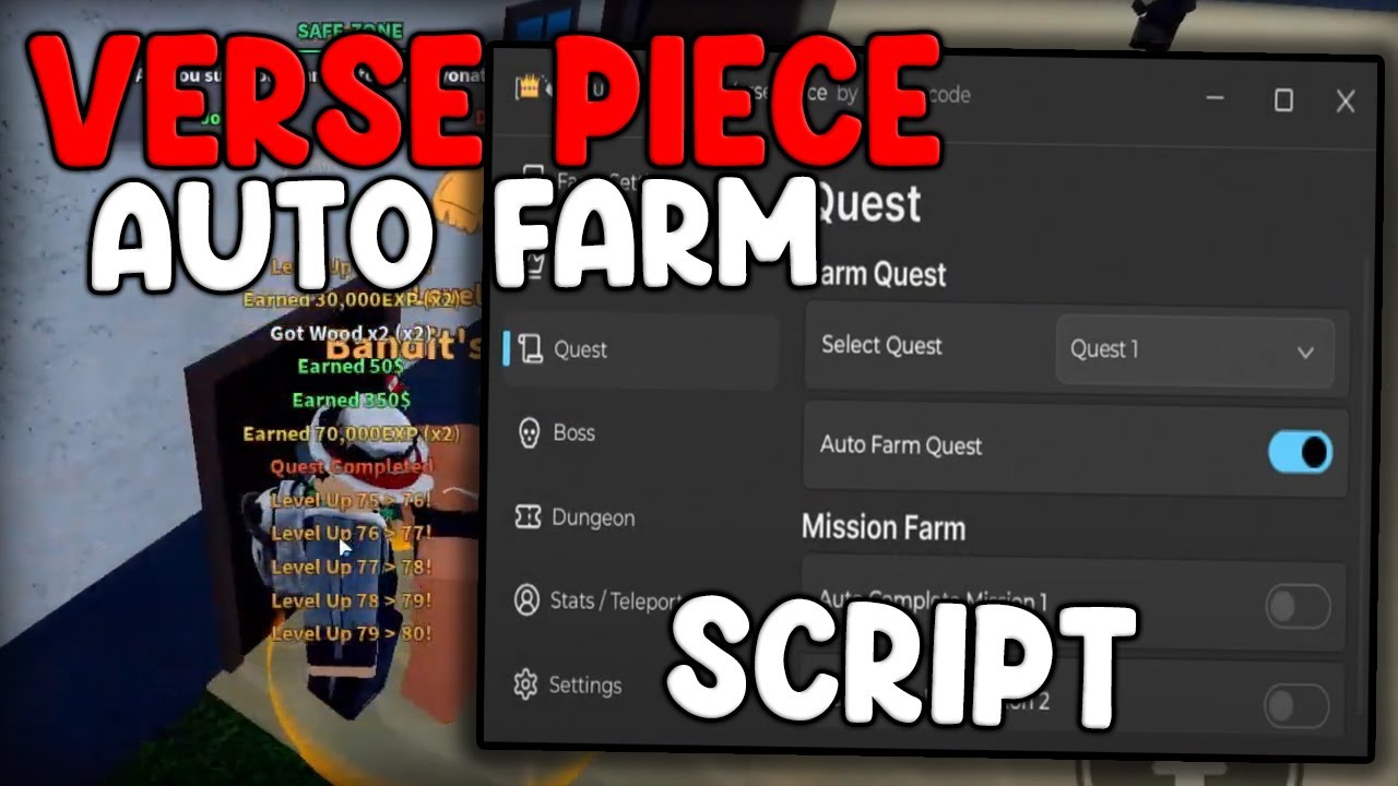 [🗡️💥x2 + Lancers] Verse Piece Script Auto Farm, Kill Aura And Max Stats - Roblox 2025