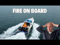 Our boat sets on fire at sea this is a big problem boatlife boatfails