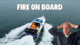 Our Boat Sets On Fire At Sea! This Is A Big Problem! #boatlife #boatfails