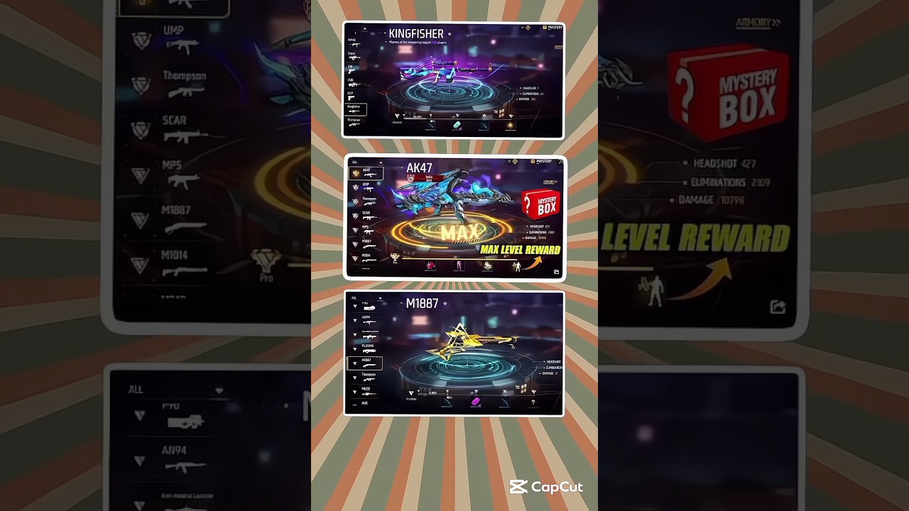 Gun mastery in Free Fire 