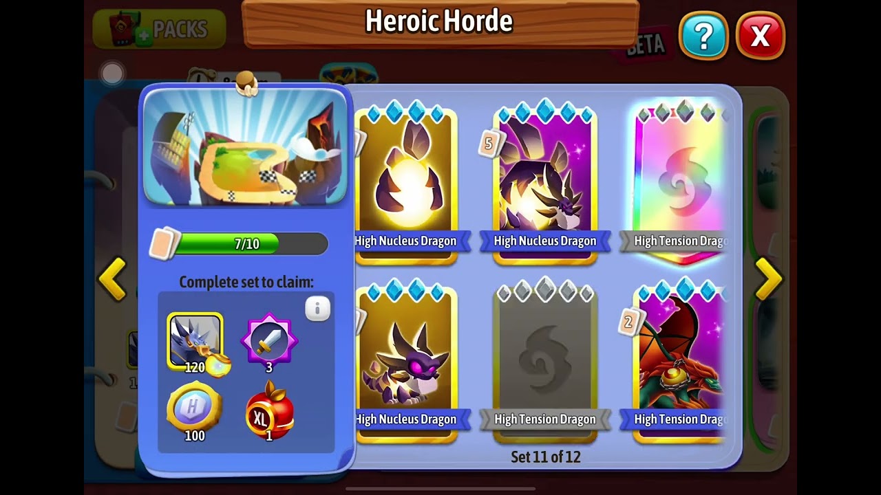 Dragon City Sticker Album for High Clawed Silencer Dragon, Impossible last 5 sticker