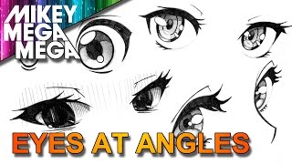 كيفية رسم العيون من زاوية في أنمي مانغا