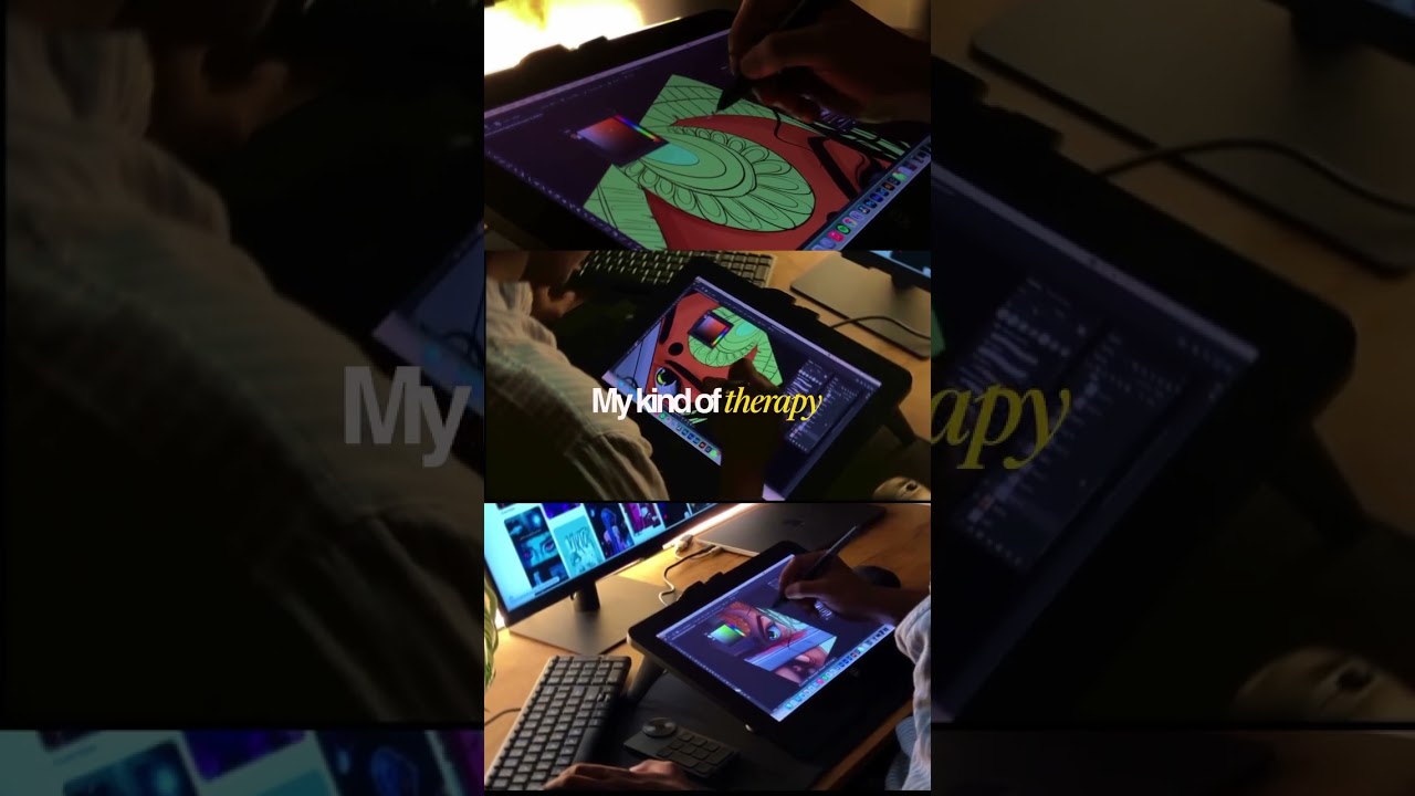 @cursed.loop lets XPPen Artist Pro 14 paint the unspoken thoughts 🎨✨