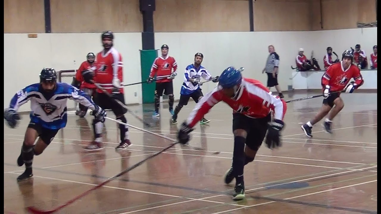 Surrey Thrashers vs. Surrey Giants - Period 1 (09/13/14) Ball Hockey Dangles Dekes Drills Tricks