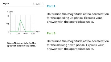 Problem 2.24  Determine Magnitude of Acceleration of Blood in Aorta Mastering Physics Solved.