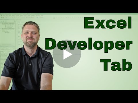 Excel Developer Ribbon