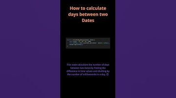 How to calculate days between two dates #javascript #shorts