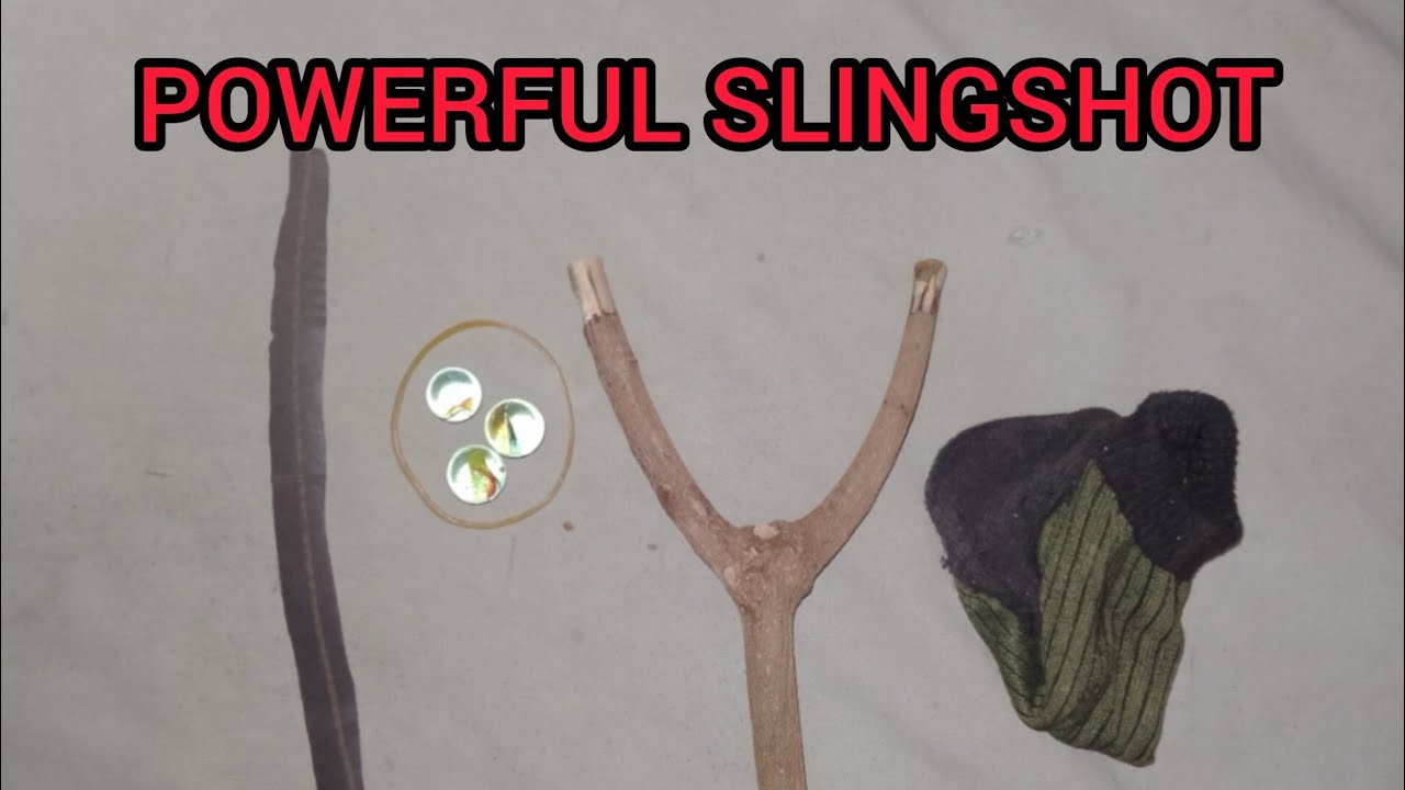 How to make  POWERFUL Slingshot at home | Shoot straight slingshot with rubber band