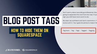 Hide Tags on a Squarespace Blog Post