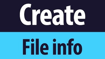 How to create a File Info in Adobe Photoshop CC