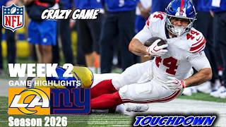 Los Angeles Rams Vs. New York Giants WEEK 2 | Sept 21, 2026 | Game Highlights | NFL Season 2026