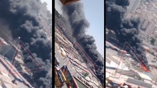 حريق في ميناء الجزائر العاصمة