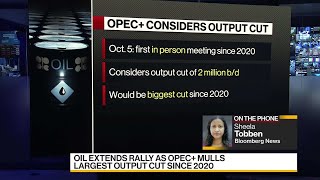 Oil Extends Rally in NY as OPEC+ Mulls Largest Output Cut Since 2020
