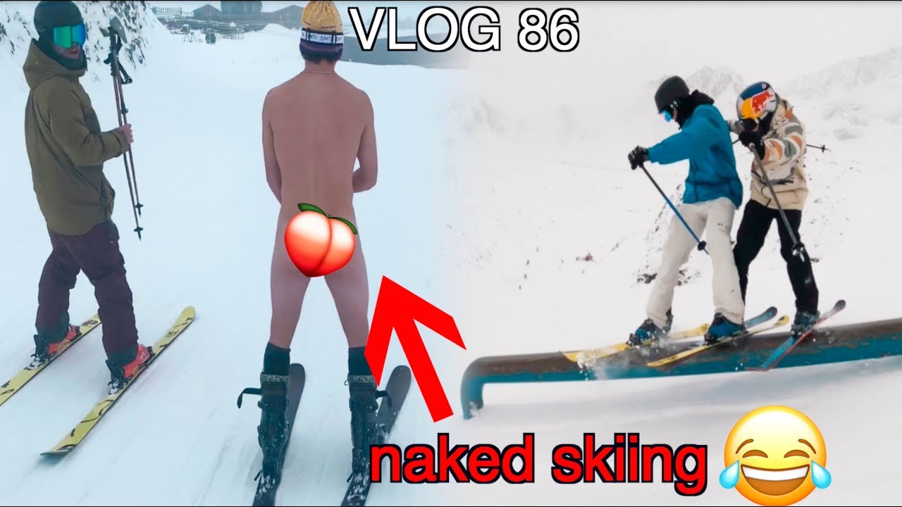 Naked Cross Country Skiiers