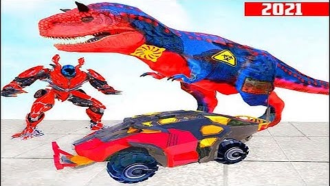 Grand Dino Robot Car Transform - Flying Jet Robot War - Android Gameplay