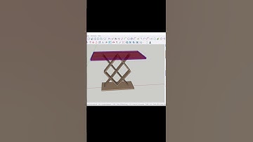 How to create a side x shape table design in sketchup #drawingtutorialforbeginners #homedesigninspo