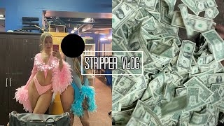 STRIPPER VLOG: grwm, new heels and outfit haul, money count!