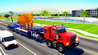 Gran camión de transporte de animales de granja | Juegos de Simulador de Coches screenshot 2