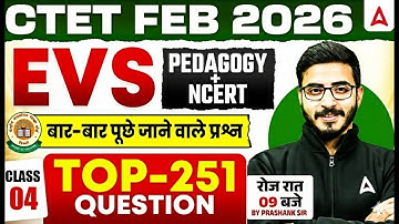 CTET FEB 2026 | CTET EVS NCERT & Pedagogy | CTET EVS PYQ Marathon |EVS CTET By Prashank Sir