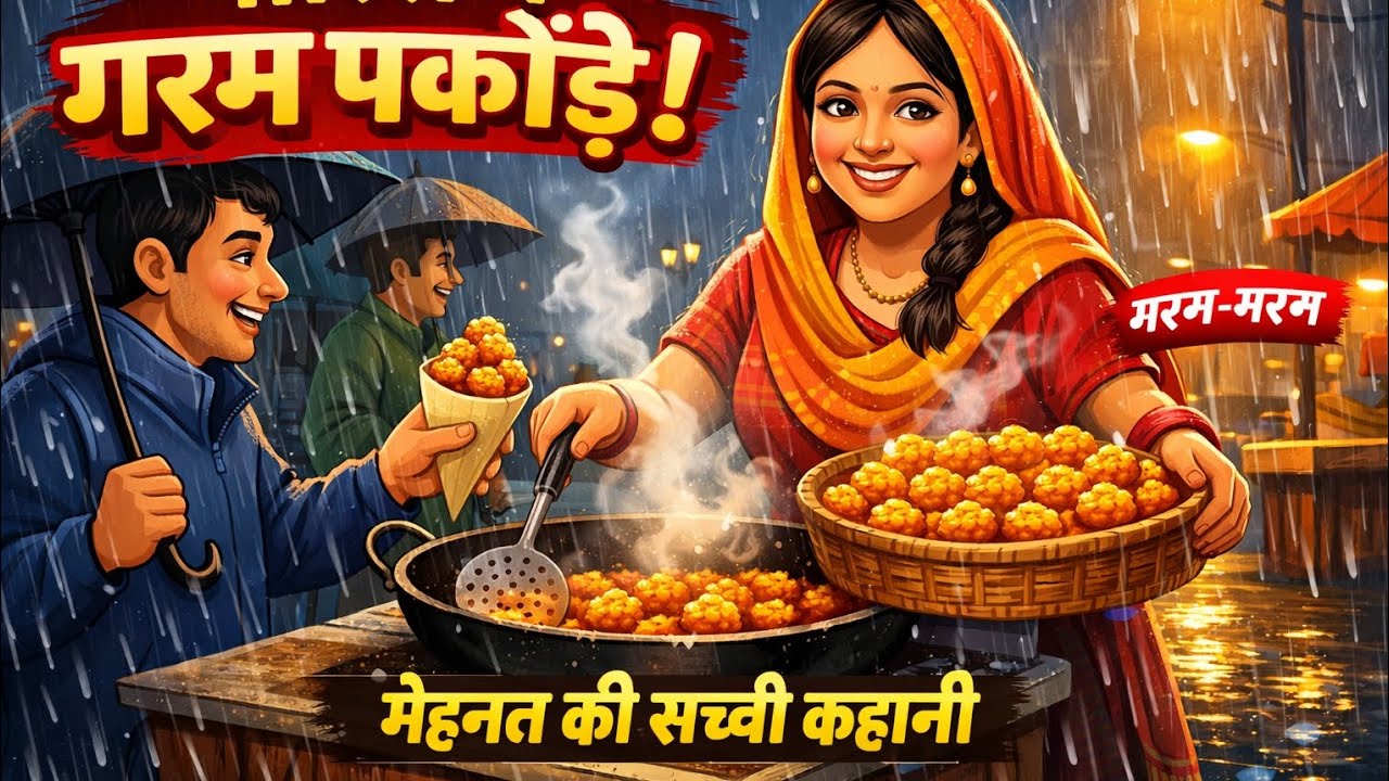 बारिश की फुहारें ☔ और गरमा-गरम पकौड़े 😋👌👌