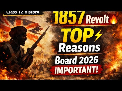 Class 12 History important question 1857 revolt reason #CBSE board #exam class 12