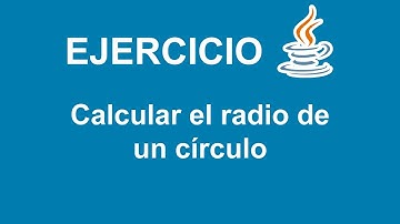 Calcular el radio de un círculo en Java