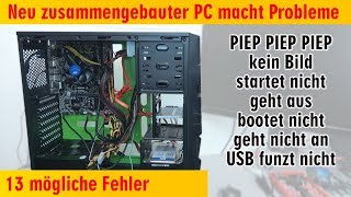 Neuer PC zeigt kein Bild - startet bootet nicht - erkennt USB SSD HDD nicht - selbst gebaut - [4K]