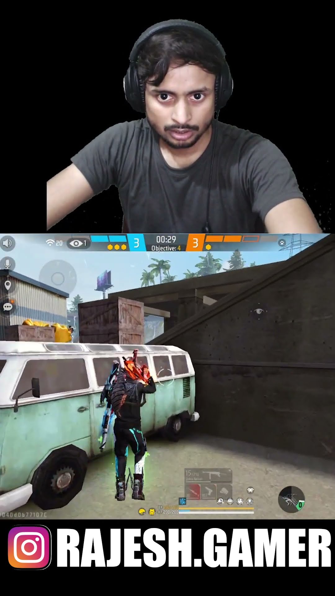 1VS4 IMPOSSIBLE WITH RG GAMER ANGRY YOUTUBER ?? TEAMMATES OP REACTION ? #shorts