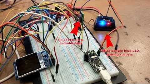 HC 05, arduino, OBD2, first pairing test