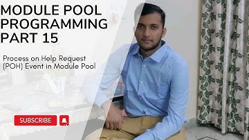 13.15 Process on Help Request ( F1 Help ) in Module Pool
