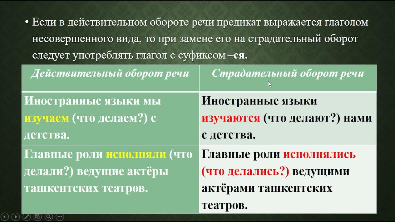 Оборот речи 9 букв на м. Обороты речи. Действительный оборот речи. Страдательные обороты речи. Страдательные обороты реч.