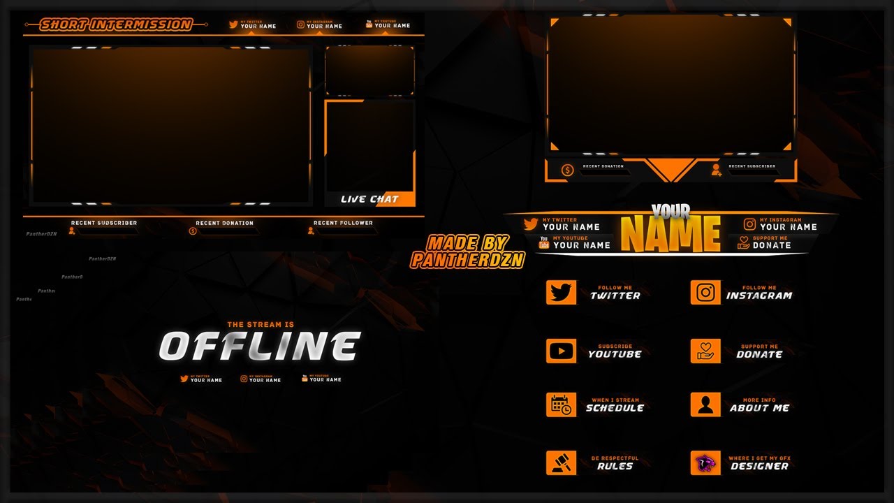 Twitch *Stream Overlay* Template | PSD Download - YouTube