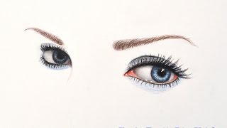 How to Draw Megan Fox's Eyes - Minimalistic Portrait