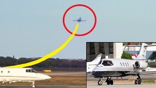 Learjet 25 - HIGH PERFORMANCE Takeoff (with Reactions)