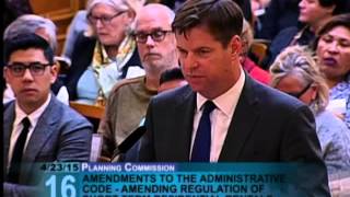 SF Supervisor Mark Farrel [D2] Presenting his, and Mayor Ed Lee's Ordinace on behalf of Airbnb