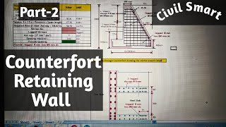 COUNTERFORT RETAINING WALL- (PART2)- BY CIVIL SMART