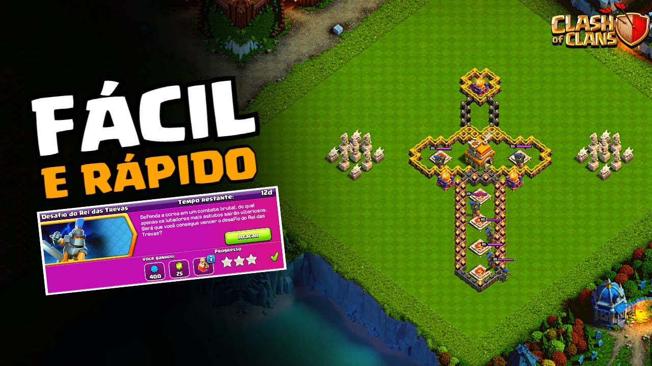 COMO COMPLETAR O NOVO DESAFIO DO REI XADREZ NO @ClashOfClans 